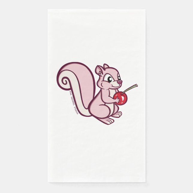 Serviette En Papier Pink Squirrel Long Napkin (Devant)