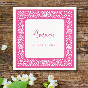 SERVIETTE EN PAPIER PINK TALAVERA BRIDAL SHOWER