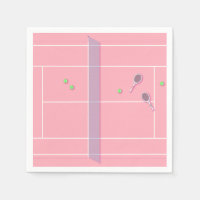 Pink Tennis Court Joueur de tennis moderne