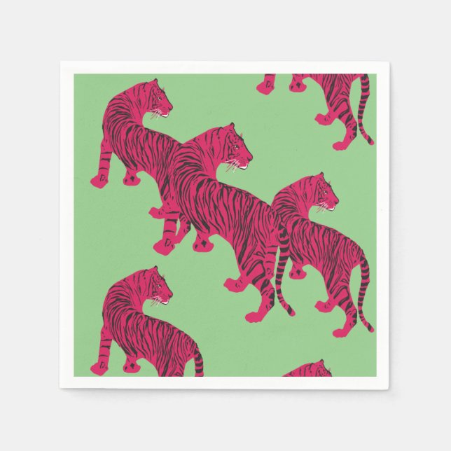 Serviette En Papier Pink Tiger (Devant)