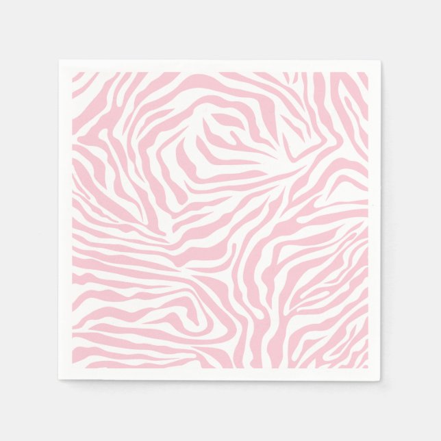 Serviette En Papier Pink Zebra Stripes Wild Animal Print Zebra Pattern (Devant)