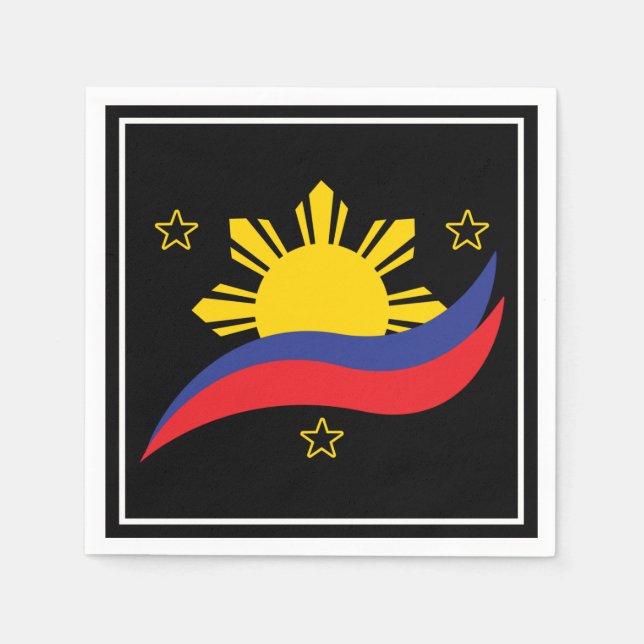 Serviette En Papier Pinoy Flag (Devant)