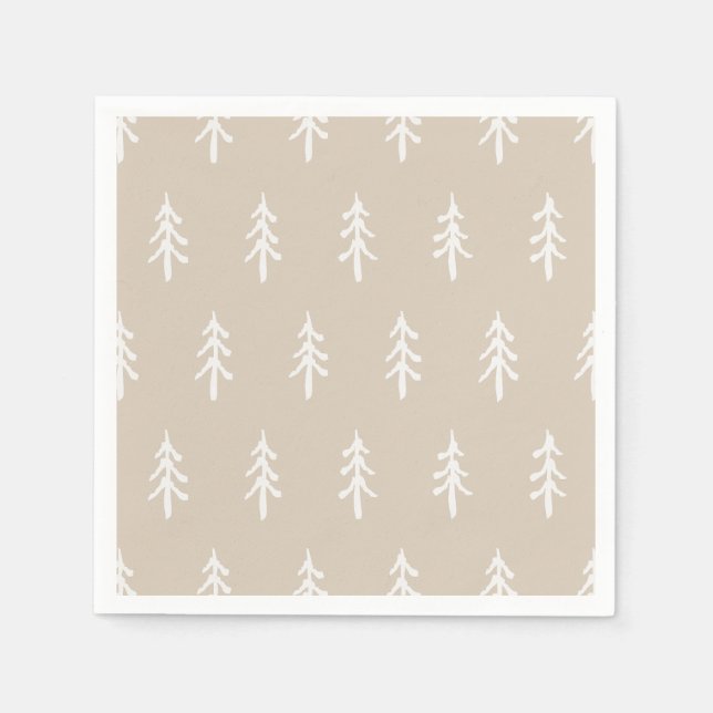 Serviette En Papier Pins qui murmurent - Grès (Devant)