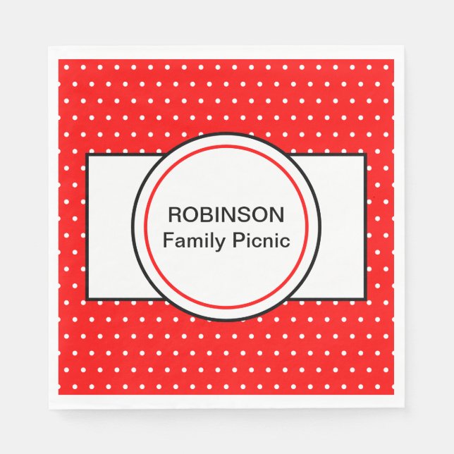 Serviette En Papier Pique-nique de la famille Pois (Devant)
