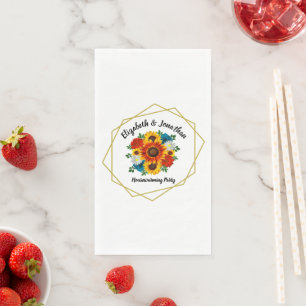 Serviette En Papier Pique-nique d'été Fleur géométrique