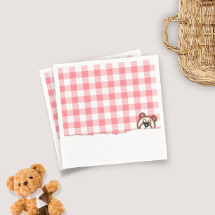 Serviette En Papier Pique-nique En vichy Teddy Bear