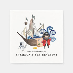 Serviette En Papier Pirate à thème Anniversaire