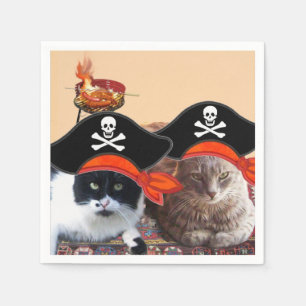 Serviette En Papier PIRATE CATS, Parlez comme un jour de pirates