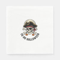 Pirate Crâne Halloween Gravure Vintage Blanc Shi
