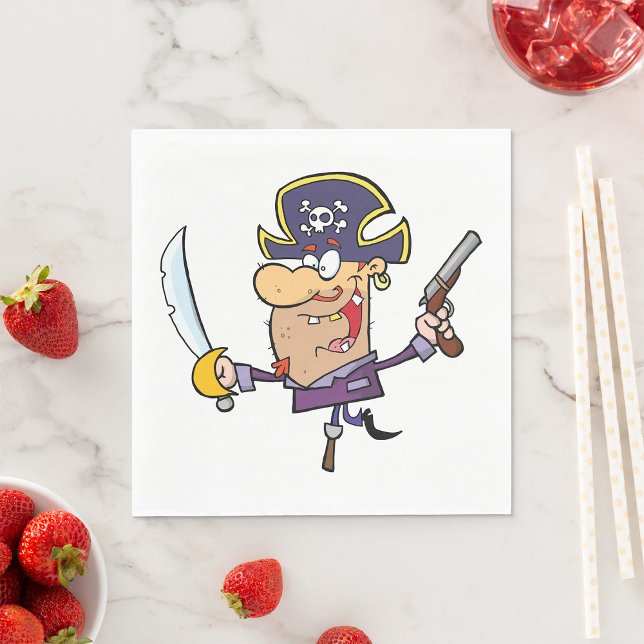 Serviette En Papier Pirate de dessin (Créateur téléchargé)