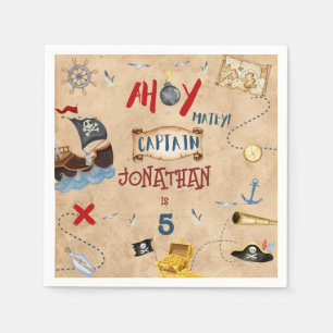 Serviette En Papier Pirate Kids fête de pirate anniversaire
