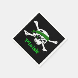 Serviette En Papier Pirate St Patrick's Day Party Papier personnalisé 