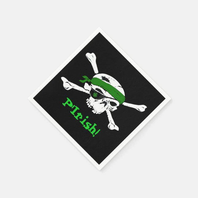 Serviette En Papier Pirate St Patrick's Day Party Papier personnalisé  (Coin)