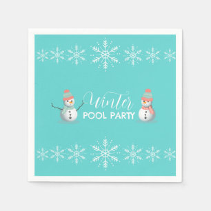 Serviette En Papier Piscine d'hiver fête d'anniversaire