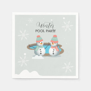 Serviette En Papier Piscine d'hiver fête d'anniversaire