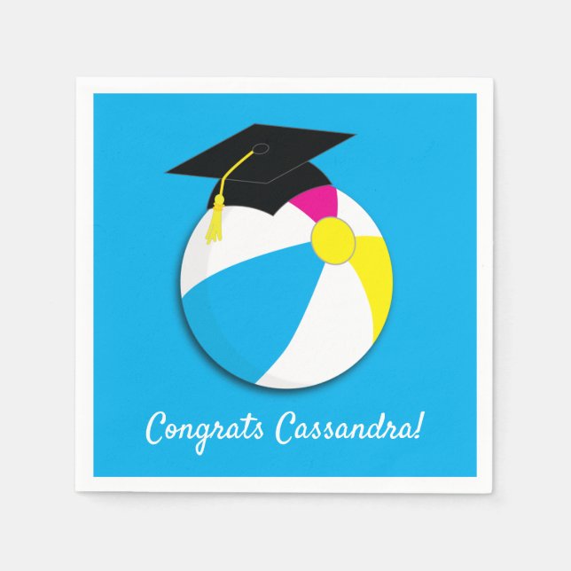 Serviette En Papier Piscine Party Beach Ball (Devant)