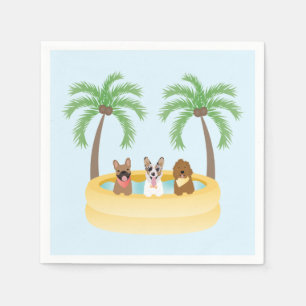 Serviette En Papier Piscine pour chiens d'été