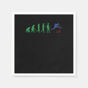 Serviette En Papier Piste Et Gymnaste De Terrain De Course De Hurdling