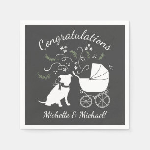 Serviette En Papier Pit Bull Chien Baby shower Genre Neutre Pitbull