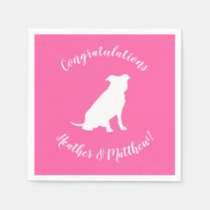 Serviette En Papier Pit Bull Chien Baby shower rose fille Pitbull