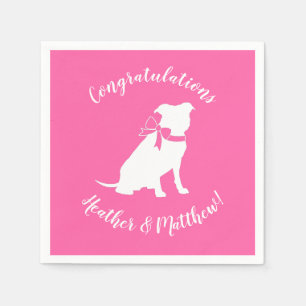 Serviette En Papier Pit Bull Chien Baby shower rose fille Pitbull
