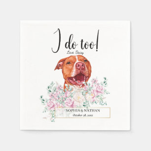 Serviette En Papier Pit Bull Chien Mariage Cocktail Napkins