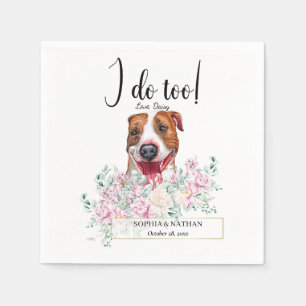 Serviette En Papier Pit Bull Chien Mariage Cocktail Napkins