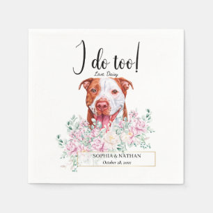 Serviette En Papier Pit Bull Chien Mariage Cocktail Napkins