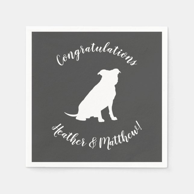 Serviette En Papier Pit Bull Dog Baby shower Sexe Neutre (Devant)
