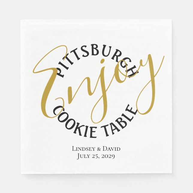 Serviette En Papier Pittsburgh Cookie Table Favoriser le sac (Devant)