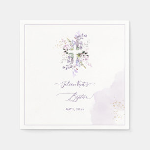 Serviette En Papier PixDezines H2 Lilac Purple Eucalyptus Baptême