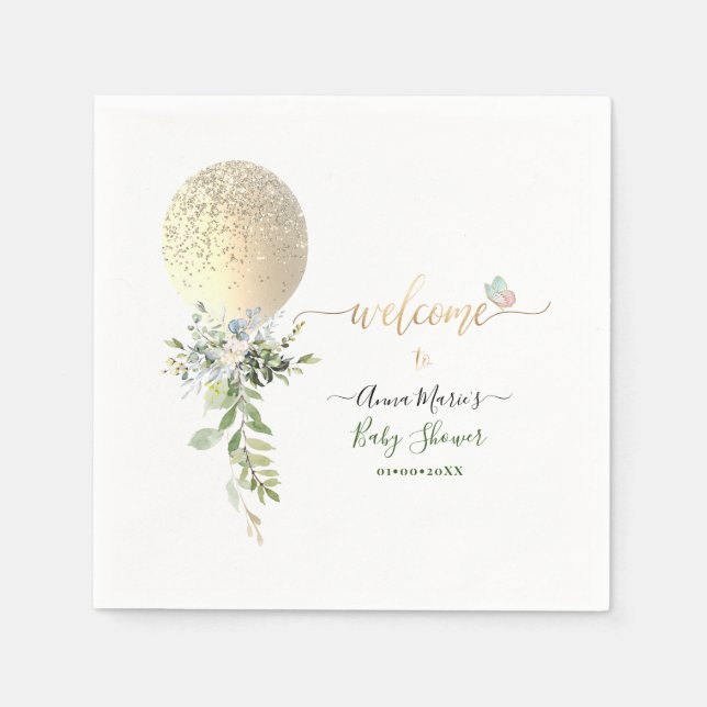 Serviette En Papier PixDezines Parties scintillant Balloon N'importe q (Devant)