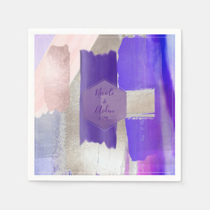 Serviette En Papier PixDezines Violet violet Mariage bloc couleur viol