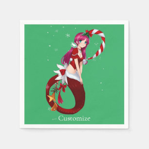 Serviette En Papier Pixie de Noël Mermaid Thunder_Cove