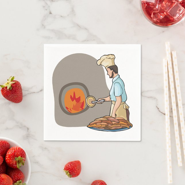 Serviette En Papier Pizza Chef Papier (Créateur téléchargé)