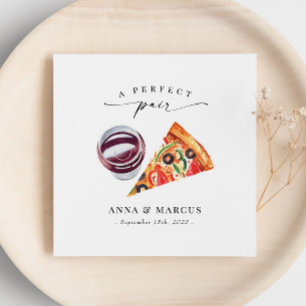 Serviette En Papier Pizza et vin Un dîner de répétition parfait