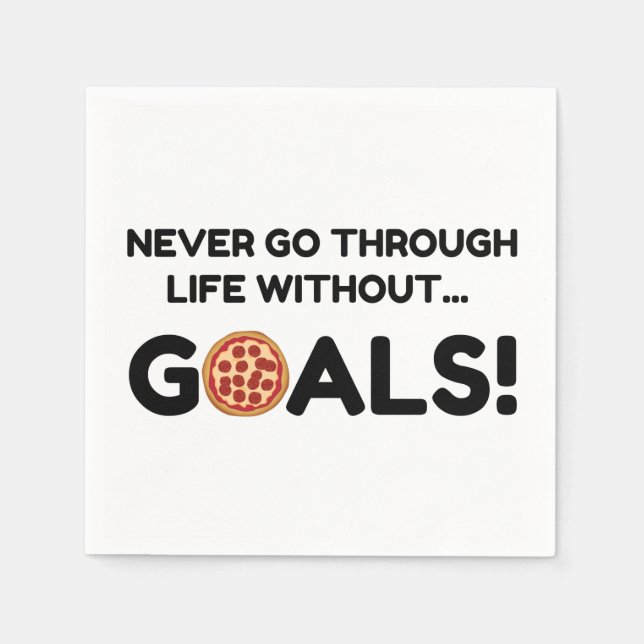 SERVIETTE EN PAPIER PIZZA GOALS (Devant)