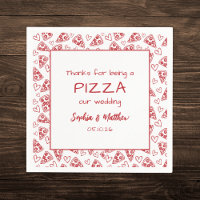 Pizza mariage Après La Fête Rouge Italien Main Tir