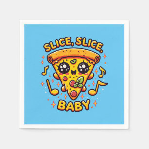 Serviette En Papier Pizza Party Funny