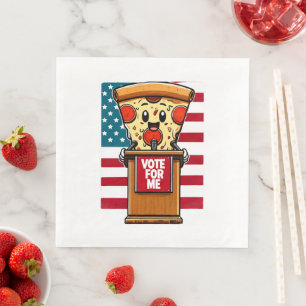 Serviette En Papier pizza patriotique votez pour moi
