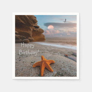 Serviette En Papier Plage Anniversaire Papier serviettes