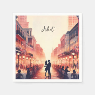 Serviette En Papier Plage Océan Été Fête des mariées de la Nouvelle-Or