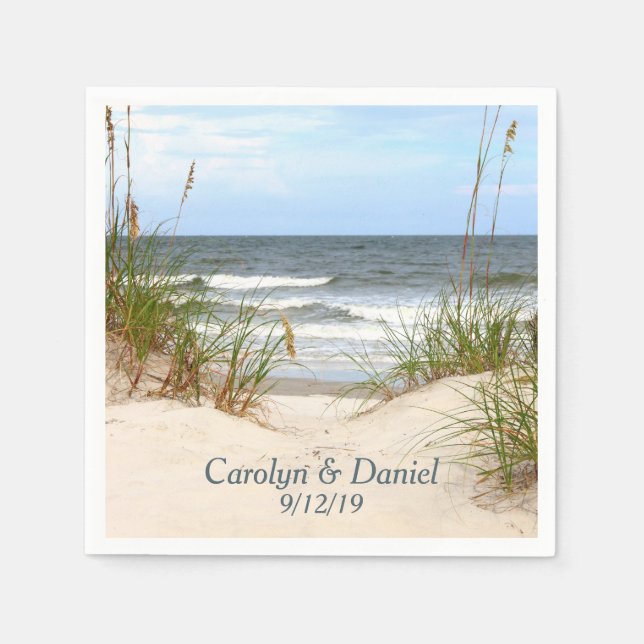 Serviette En Papier Plage Personnalisé Napkins (Devant)