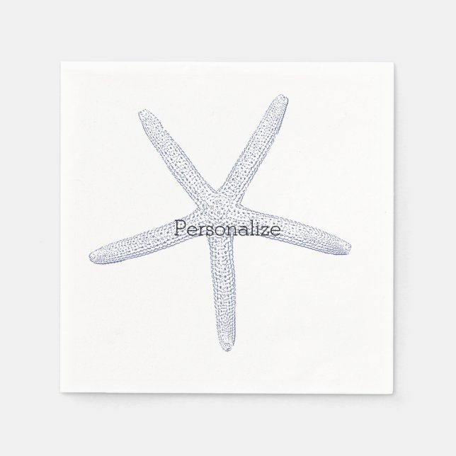 Serviette En Papier Plage Starfish (Devant)