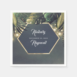 Serviette En Papier Plage Tropical Palms