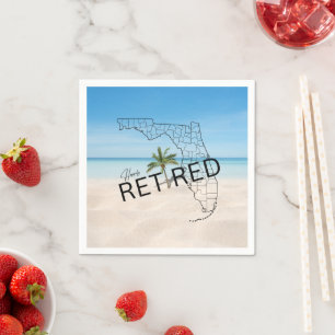 Serviette En Papier Plage tropicale et palmier de Floride à la retrait