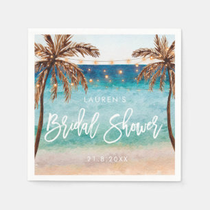 Serviette En Papier plage tropicale napperie de douche nuptiale été