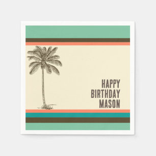 Serviette En Papier Plage tropicale Palm Tree Papier Napkin