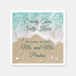Serviette En Papier Plage Waves Sandy Toes