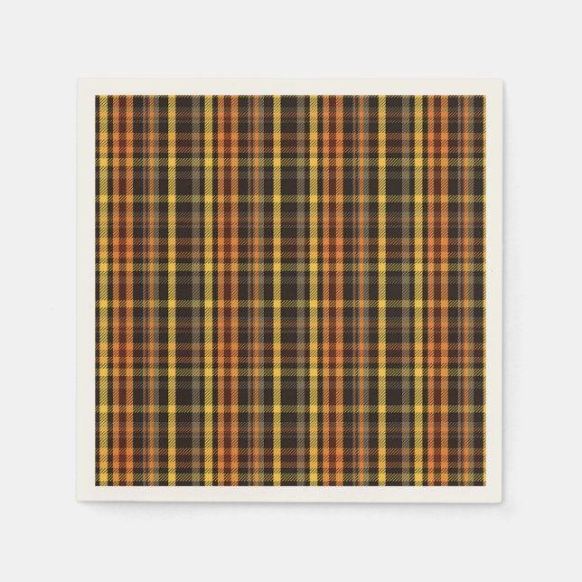 Serviette En Papier Plaid automne (Devant)